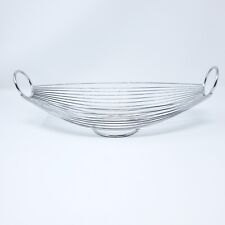 Tigela de frutas de fio de metal, cesta decorativa, peça central, cor prata comprar usado  Enviando para Brazil
