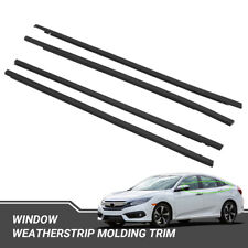 For Honda Civic Sedan 2016-2019 Black Window Weatherstrip Molding Trim Rubber for sale  Shipping to South Africa