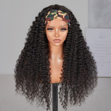 Deep Wave Headband Wig Human Hair Wig Brazilian Remy Glueless Full Machine Made for sale  Shipping to South Africa