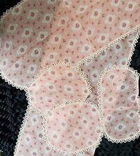 Conjunto de cômoda rosa vintage, 5 peças, com borda de crochê comprar usado  Enviando para Brazil