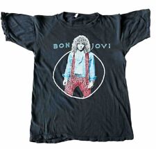 Camiseta Vintage Bon Jovi Ponto Único Escorregadia Quando Molhada Tamanho Grande Preta 2 Lados comprar usado  Enviando para Brazil