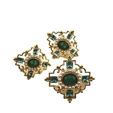 Collar Broche Vintage Pendientes Precioso Elegante Noble Joyería Antigua Regalo segunda mano  Embacar hacia Argentina