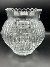 Vintage Zawiercie Laurencie Cut Crystal Vase, 8 1/2" Tall, 8 1/2" Widest for sale  Shipping to Canada