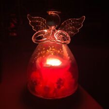 Estatueta de anjo flor rosa preservada presentes anjo em vidro com LED comprar usado  Enviando para Brazil