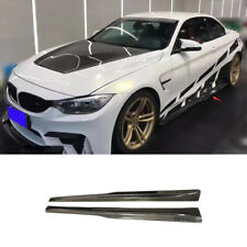 Para Bmw M3 M4 15-20 Psm Estilo Fibra De Carbono Acabamento Painel Porta Exterior Lado Saias comprar usado  Enviando para Brazil