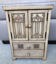 LARGE  ARMOIRE JEWELLERY BOX - CHARLES RENNIE MACKINTOSH ROSE STYLE, SHABBY CHIC for sale  SWANSEA