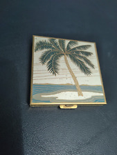 Pó vaidade espelho palmeira ilha vintage compacto por Volupte 2 1/2" X 2 1/2" comprar usado  Enviando para Brazil