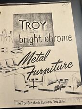 Troy Bright Chrome Sunshade Company Streamline Metal Furniture catálogo MCM comprar usado  Enviando para Brazil