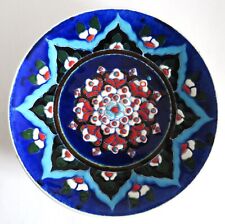 Vintage Handmade Emek Cini H.K. 1995 KUTAHYA Turkey Decorative plate Blue Flower for sale  Shipping to South Africa