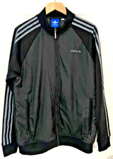 ☆Adidas Originals Nylon Mix Track Jacket, Black/Grey Stripe☆Size M☆Immaculate!☆ for sale  Shipping to South Africa