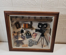 Vintage Diorama Shadow Box Wall Hanging Miniature Cinema Room Directors chair for sale  Shipping to South Africa