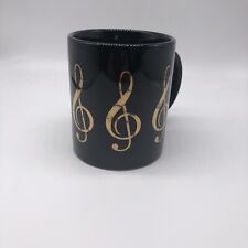 Vintage 1987 Coffee Mug Cup Music 22kt Gold Treble 10oz Albert Elovitz for sale  Shipping to South Africa