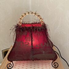 Vintage Handbag Shape Lamp, Bed Side Table Lamp,  Lovely Boudoir Style, used for sale  Shipping to South Africa