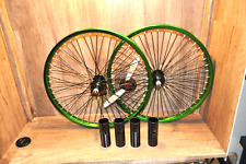 Usado, Juego de ruedas delanteras y traseras para bicicleta BMX de 20" con ruedas BMX incluidas. segunda mano  Embacar hacia Argentina