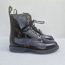 Used, DR MARTENS ELSHAM  WOMEN'S LEATHER COMBAT BOOTS BURGUNDY EYELET SIZE UK5 EU38 for sale  Shipping to South Africa