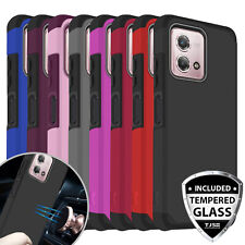 Funda rígida híbrida de goma + vidrio templado para Moto G Stylus 4G 2023 segunda mano  Embacar hacia Mexico