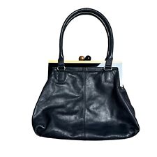 Usado, Bolsa de ombro Kate Spade Bixby Kiss-Lock couro preto original comprar usado  Enviando para Brazil