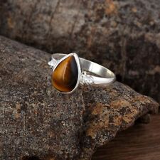 Tigers Eye Solid 925 Sterling Silver Ring Mothers Day Gift Jewelry J99 for sale  Shipping to South Africa