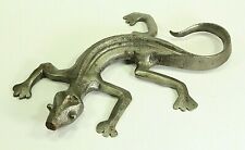 =Figura antigua de hierro fundido y forjado siglo XVIII de un lagarto, gecko o salamandra, usado segunda mano  Embacar hacia Argentina