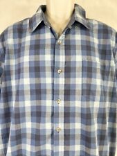 Camisa masculina Lee grande azul quadriculada elástica botão manga curta bolso casual comprar usado  Enviando para Brazil