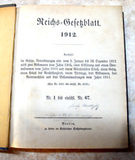 Reichsgesetzblatt 1912 einschl gebraucht kaufen  Rudolstadt