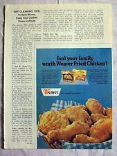 1977 Magazine Publicitário Página Tecelão Caixa Frango Frito Jantar Anúncio Vintage comprar usado  Enviando para Brazil