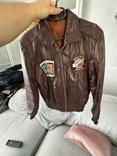 leather flight jacket for sale  SWANLEY