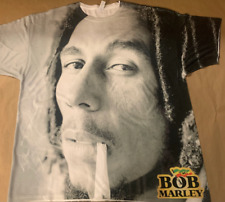 Camisa Bob Marley Smoking Vintage Rasta Reggae Maconha Preta Mês da História comprar usado  Enviando para Brazil
