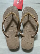 Chinelos Havaianas Kids Gold Glitter tamanho 3/4Y novos comprar usado  Enviando para Brazil