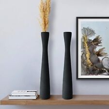 Vaso alto envio rápido cerâmica preta 16", 40cm pacote com 2 vasos de flores modernos MONTEX comprar usado  Enviando para Brazil