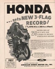 1960 Honda Dream CE71 Osoyoos Canada to Tijuana Mexico - Vintage Motorcycle Ad for sale  Shipping to Canada
