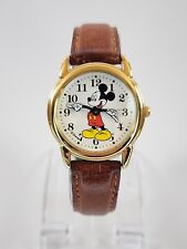 Relógio de quartzo Disney Mickey Mouse, RRS58AX, 30mm, pulseira de couro, nova bateria, usado comprar usado  Enviando para Brazil