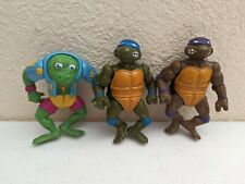 Lote 3 bonecos TMNT 1988 Leonardo, Donatello e Ghengis Frog comprar usado  Enviando para Brazil