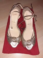 Christian Louboutin Gold Knot Bow High Heel Stiletto Shoes EU 40 UK 6 1/2 6.5 for sale  Shipping to South Africa