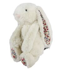 JellyCat White Bashful Blossom Bunny Rabbit Floral Ears 12” Plush Stuffed Animal, used for sale  Shipping to South Africa