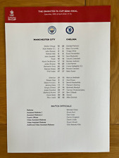 Folha de equipe Manchester City v Chelsea 20-04-2024 Emirates FA Cup semifinal A4 comprar usado  Enviando para Brazil