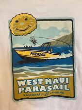 Hanes  West Maui Hawaii Parasailing Short Sleeve White T- Shirt  Sports Sz XL, used for sale  Shipping to South Africa