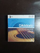 Cuerdas de guitarra acústica con luz de bronce fósforo D'Addario EJ16-3D 3 juegos EJ16 segunda mano  Embacar hacia Argentina