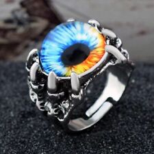 Punk Men Dragon Claws Evil Eye Ring Eyeball Evil Gothic Open Rings Jewelry Gift, usado segunda mano  Embacar hacia Argentina