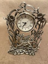 Pewter clock welsh for sale  TONYPANDY