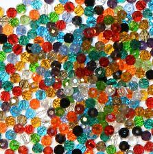 CRBL378 Assorted Mixed Color & Finish 4mm Faceted Round Crystal Glass Bead 100pc for sale  Shipping to South Africa