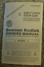 Suplemento de informações de rifle de ar Beeman Kodiak manual do operador TB8815 1993 comprar usado  Enviando para Brazil