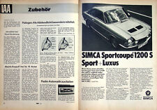 Simca 1200 sportcoupe gebraucht kaufen  Katlenburg-Lindau
