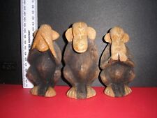 Wooden monkey figurines. for sale  GRIMSBY