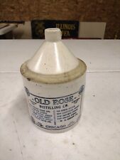 Antique Old Rose Distilling Co Chicago IL Advertising Gallon Stoneware Crock Jug for sale  Shipping to South Africa