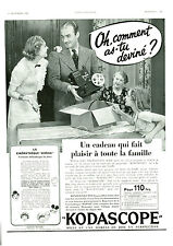 Publicité ancienne kodascope d'occasion  France