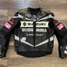 Men's Suzuki Rocket Black Racing Motorcycle Cowhide REAL Leather Jacket for sale  Shipping to South Africa