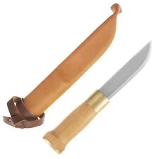 Finnish army Puukko Knife with leather sheath Finland military style fixed blade for sale  Shipping to South Africa