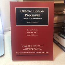 Derecho y procedimiento penal: casos y materiales de Boyce, etc. MANUAL PARA PROFESORES segunda mano  Embacar hacia Argentina