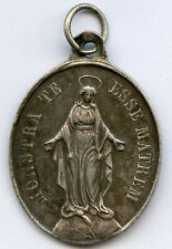Medalla Colgante de Plata France Havre Religiosa Virgen María 32x23mm 3gr!¡!¡!, usado segunda mano  Embacar hacia Argentina